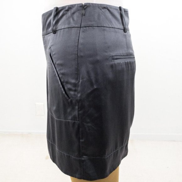 Banana Republic Silk Straight Mini Skirt Gray M/L - Picture 6 of 8